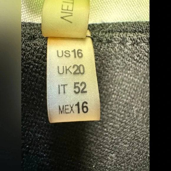 TAHARI Dress Black Short Sleeve Plus Size Midi Size 16 - Picture 9 of 11